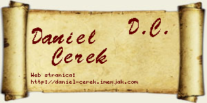 Daniel Čerek vizit kartica